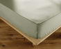 Drap-Housse 180 x 200 cm Percale de Coton 120 Fils Unie PERRINE – Sauge