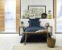 Pack housse de couette 140 x 200 cm + drap housse 90 x 190 cm flanelle Minuit