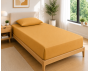 Drap Housse 90x190 cm 1 Place 100% Coton 57 Fils/cm² Bonnet 30 cm Miel