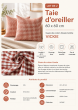 Lot de 2 Taies d'Oreiller 60 x 60 cm Double Gaze de Coton VICKIE Terracotta