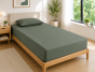 Drap Housse 90x190 cm 1 Place 100% Coton 57 Fils/cm² Bonnet 30 cm Romarin