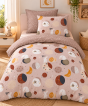 Parure de lit réversible SKY DREAM 140 x 200 cm + 1 taie – 100% coton – 57 fils