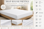 Drap-Housse 180 x 200 cm Prestige Blanc – Satin de Coton Peigné 120 fils/cm² – Bonnet 30 cm