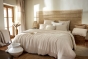 Housse de Couette Réversible 260 x 240 cm Double Gaze de Coton 125 g/m² Livia Ficelle