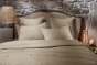 Housse de couette 260 x 240 cm 100% coton Nid d’abeille uni OLYA Ficelle