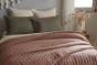 Couvre-lit 240 x 260 cm ALIX en coton jacquard - Terracotta