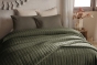 Couvre-lit 240 x 260 cm ALIX en coton jacquard - Romarin