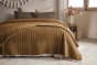 Couvre-lit 240 x 260 cm ALIX en coton jacquard - Camel