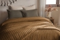 Couvre-lit 240 x 260 cm ALIX en coton jacquard - Camel