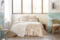 Housse de Couette Réversible 140 x 200 cm Gaze de Coton VICKIE Ficelle