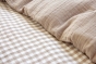 Housse de couette réversible 240 x 220 cm gaze de coton VICKIE – Ficelle