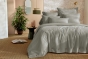 Housse de couette 240 x 220 cm + 2 taies 65 x 65 cm 100% percale de coton 120 fils PERRINE – Céladon