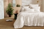Housse de couette 240 x 220 cm + 2 taies 65 x 65 cm 100% percale de coton 120 fils PERRINE – Blanc