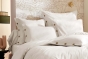 Housse de couette 240 x 220 cm + 2 taies 65 x 65 cm 100% percale de coton 120 fils PERRINE – Blanc