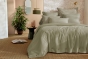 Taie d’oreiller volant plat 50 x 70 cm 100% coton Percale unie PERRINE Sauge