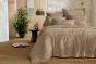 Housse de couette 240 x 220 cm + 2 taies 65 x 65 cm 100% percale de coton 120 fils PERRINE – Ficelle