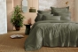 Housse de couette 240 x 220 cm + 2 taies 65 x 65 cm 100% percale de coton 120 fils PERRINE – Romarin