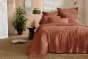 Housse de couette 240 x 220 cm + 2 taies 65 x 65 cm 100% percale de coton 120 fils PERRINE – Tomette