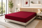 Drap Housse 140 x 190 cm Grenat – 100% Coton 57 Fils/cm²