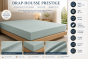 Drap-Housse 180 x 200 cm Prestige Céladon – Satin de Coton Peigné 120 fils/cm² – Bonnet 30 cm