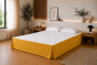 Cache-sommier 140 x 190 cm Double Gaze de Coton GAÏA Safran – Qualité Haut de Gamme