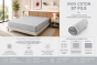 Drap Housse 160 x 200 cm Nuage – 100% Coton 57 Fils/cm²- Bonnet 30 cm