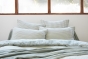 Lot de 2 Taies d'Oreiller 60 x 60 cm Double Gaze de Coton VICKIE Eucalyptus