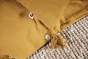 Parure de lit 240 x 220 cm Double gaze de coton GAÏA Safran + 2 taies 60x60 cm