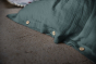 Parure de lit 240 x 220 cm + 2 taies 50 x 70 cm double gaze de coton GAÏA Bleu Canard