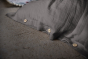 Parure de lit 260 x 240 cm + drap housse 160 x 200 cm + 2 taies 60 x 60 cm gaze de coton Granit