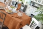 Nappe rectangle 150 x 250 cm + 6 serviettes de table – Double gaze de coton GAÏA Abricot