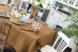 Nappe rectangle 150 x 350 cm + 6 serviettes de table – Double gaze de coton GAÏA Camel