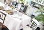 Nappe rectangle 150 x 250 cm + 6 serviettes de table – Double gaze de coton GAÏA Blanc