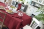 Nappe rectangle 150 x 250 cm + 6 serviettes de table – Double gaze de coton GAÏA Bordeaux