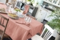Nappe rectangle 150 x 250 cm + 6 serviettes de table – Double gaze de coton GAÏA Rose pêche