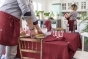Nappe rectangle 150 x 250 cm + 6 serviettes de table – Double gaze de coton GAÏA Bordeaux
