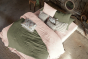 Parure de lit 240 x 220 cm + 2 taies 50 x 70 cm double gaze de coton GAÏA Guimauve