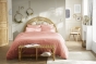 Housse de couette 57 fils 240 x 220 cm jeanne rose boisé Vieux rose