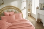 Housse de couette 57 fils 240 x 220 cm jeanne rose boisé Vieux rose