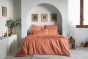 Housse de couette 200 x 200 cm – Lyocell uni LYSANDRE – Terracotta