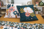 Parure de lit CHAMPETRE 140 x 200 cm + 1 taie - 100% coton imprimé réversible 57 fils