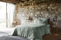 Drap plat 240 x 300 cm – Lin lavé Français - SOLINE Eucalyptus