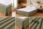 Cache-sommier 160 x 200 cm Double Gaze de Coton GAÏA Romarin – Qualité Haut de Gamme