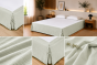 Cache-sommier 140 x 190 cm Double Gaze de Coton GAÏA Vert d'eau – Qualité Haut de Gamme