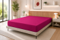 Drap Housse 160 x 200 cm Magenta – 100% Coton 57 Fils/cm²- Bonnet 30 cm
