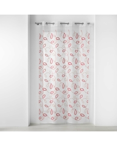 Panneau a oeillets 140 x 280 cm voile sable brode hoops Rouge