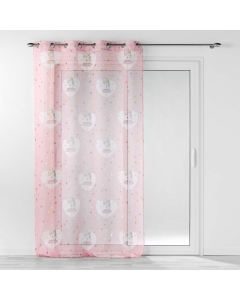 Panneau a oeillets 140 x 240 cm voile sable imprime metallise petite etoile Sans