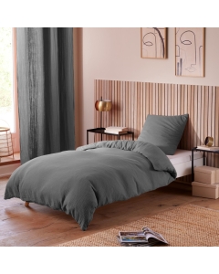 Housse de Couette 140 x 200 cm en Gaze de Coton Avy Ardoise