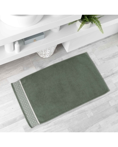 Tapis de bain 50 x 85 cm éponge unie jacquard Belina Kaki
