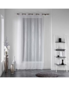 Panneau a oeillets 140 x 240 cm voile sable applique filiane Blanc